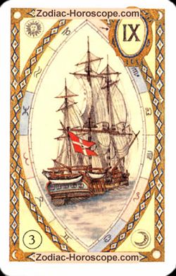 The ship astrological Lenormand Tarot