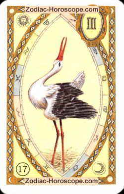 The stork, monthly Love and Health horoscope September Sagittarius
