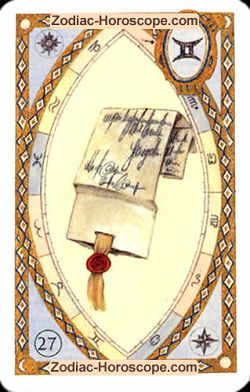 The letter astrological Lenormand Tarot