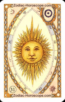 The sun, monthly Love and Health horoscope January Sagittarius