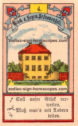 The house antique Lenormand Tarot