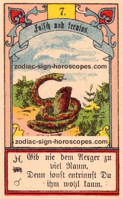 The snake antique Lenormand Tarot